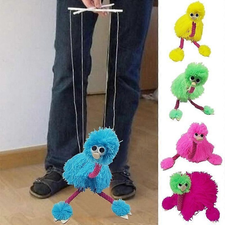 Papusa marioneta strut, multicolor, 36x20x4cm, set 1 buc.