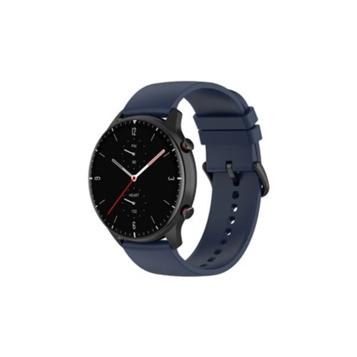 Szilikon szíj csattal Smart Cover Garmin Venu Sq 2-höz, sötétkék