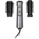 Perie rotativa cu aer cald ECG Modifica Hairbrush Moonstone, 1200 W, ionizare, 2 debite de aer, 2 nivele temperatura, gri metalic