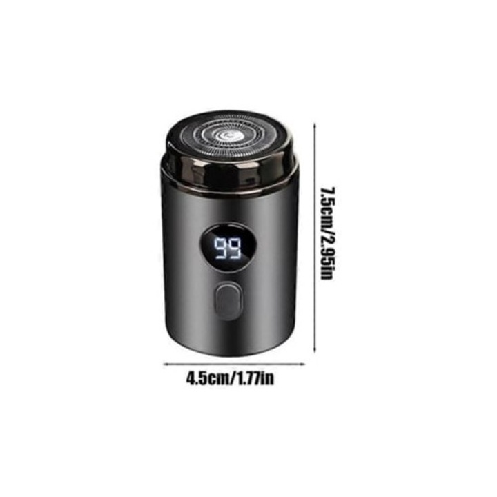 Aparat de ras electric mini, gri, portabil, pentru corp, fara fir
