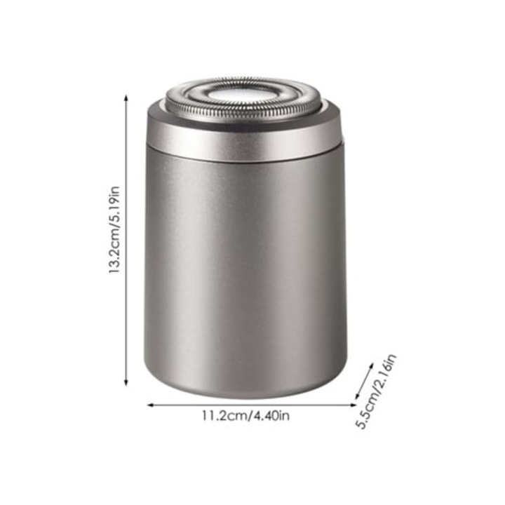 Aparat de ras electric mini portabil, Beijiyi, argintiu