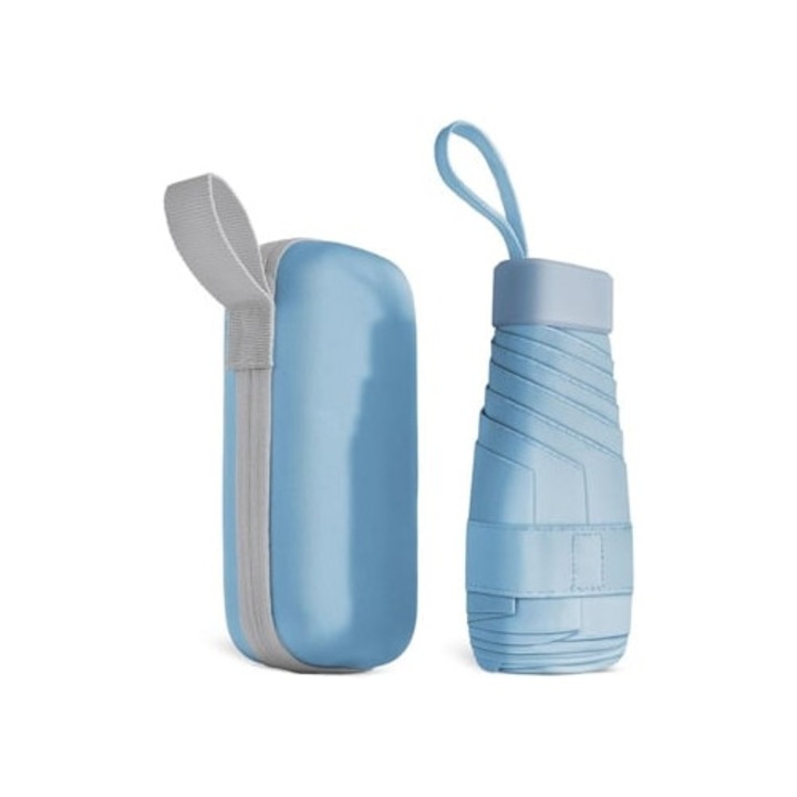 Női esernyő Beijiyi, UV-védelem, összecsukható, szélálló, kék