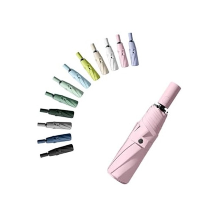 Beijiyi női esernyő, összecsukható, automata nyitású, vízálló, rózsaszín