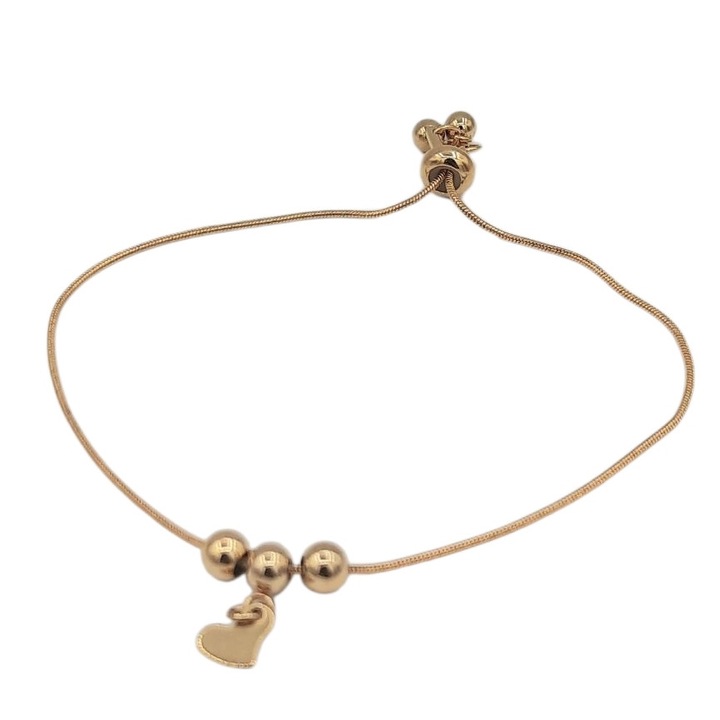 Bratara reglabila de Inox aurie cu Inimioara Calista