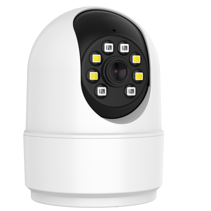 Camera de supraveghere dome HD, 4G Wi-Fi, detectie umana, audio bidirectional, multicolor