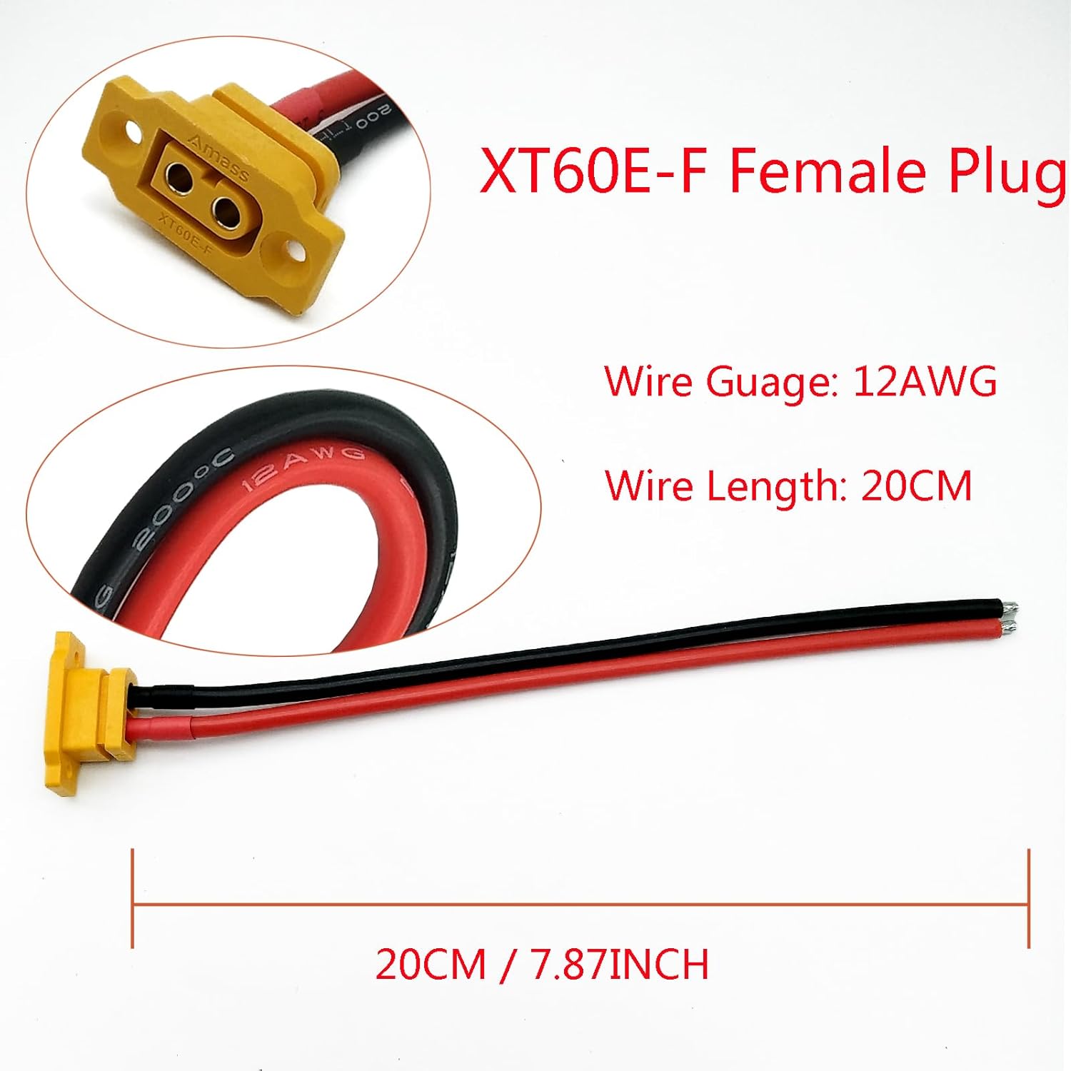 RUNCCI-YUN 10 paar XT60E-M XT-60 stekker mannelijk XT60E-M inbouwstekker lipo batterijaansluitingen 2-pins connector kabelstekker voor modellen DIY