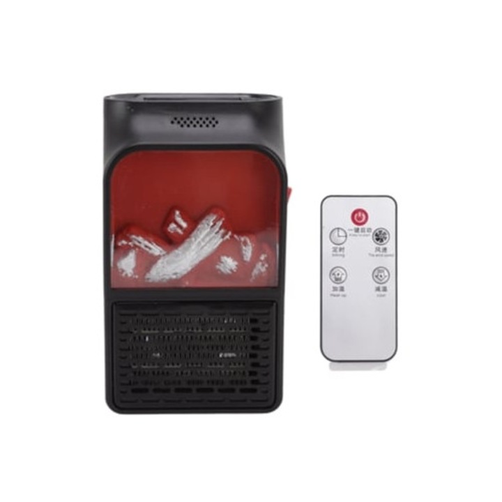 Légfűtő 1000W, PTC kerámia fűtőtest, hordozható, matt lángálló felülettel