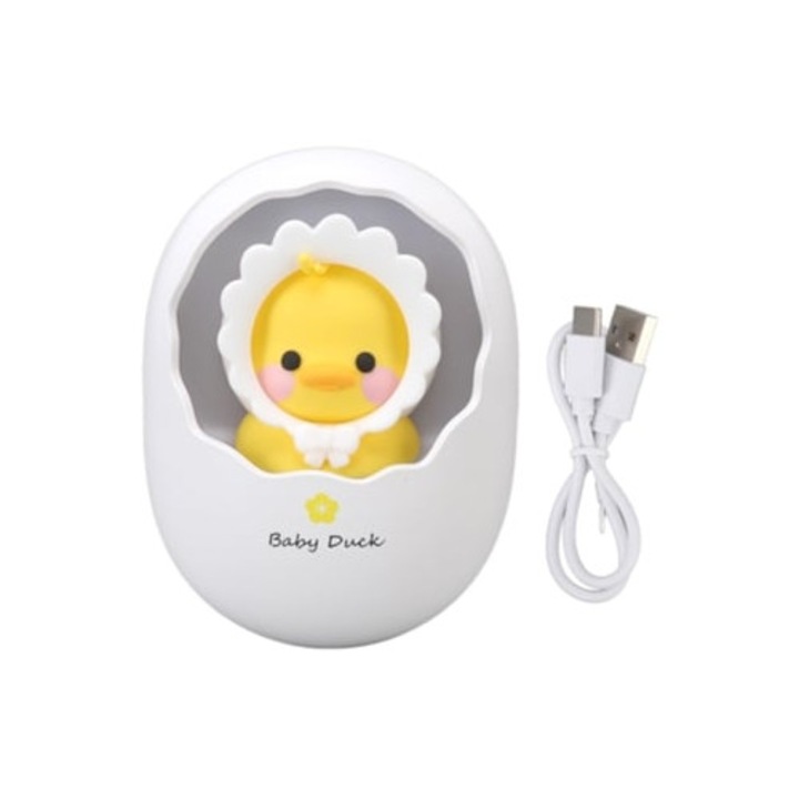 Incalzitor de maini, 2-in-1, forma de ou, portabil, mic, cu power bank