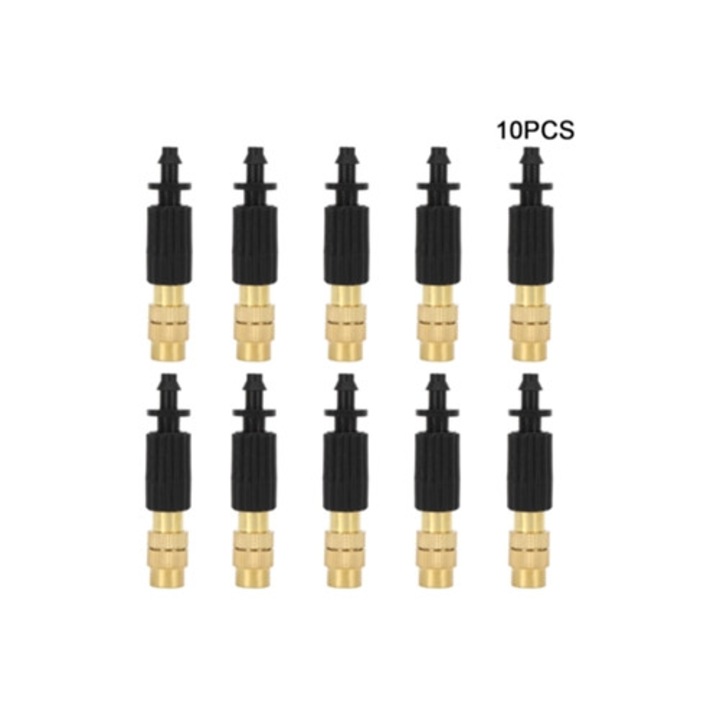 Set 10 duze de ceata cu conectori pentru sistem de irigare gradina, 4/7"