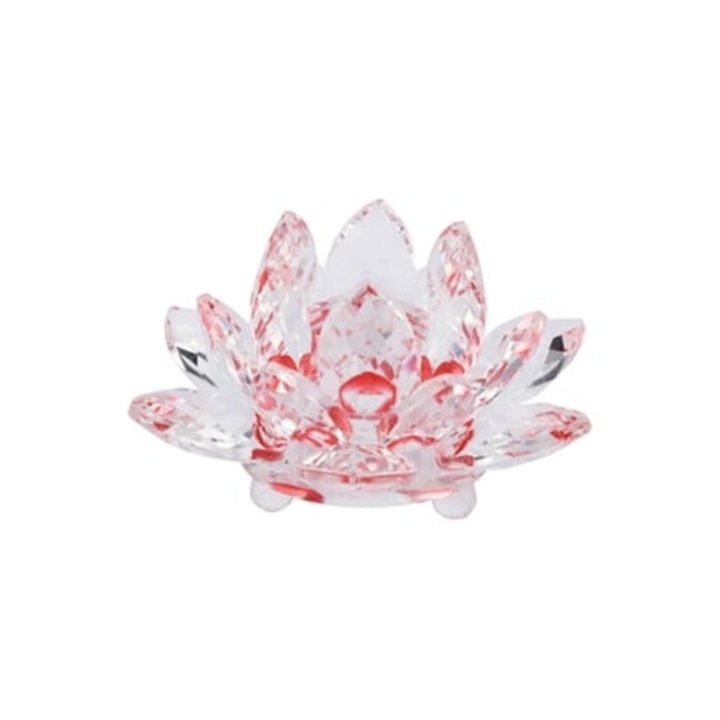 Kristály kvarc papírnehezék 100mm esküvői dekorációhoz, piros