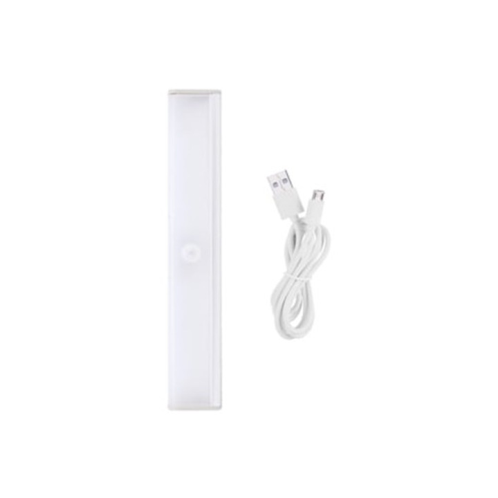 Lumina LED cu senzor de miscare, de dulap, de perete, de noapte, alb