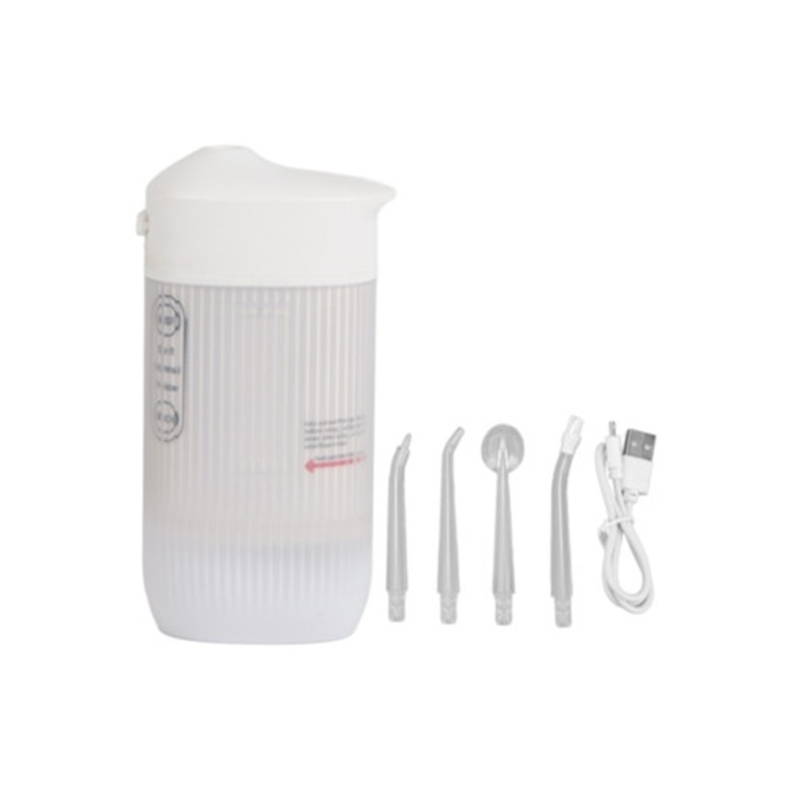 Hordozható elektromos szájzuhany, nagynyomású, fogtisztító, fogkő-eltávolító