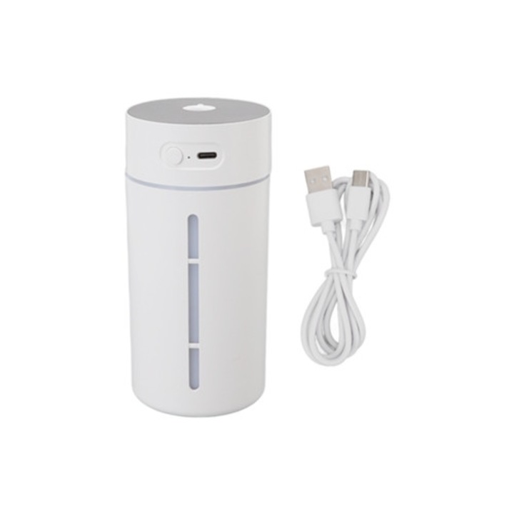 Mini USB párásító 250 ml, vetítőfénnyel és látható vízszinttel, hálószobába, irodába és autóba