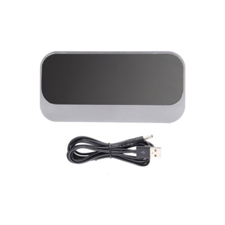 Nagy LED dekoratív óra, tükrös, hálószobába