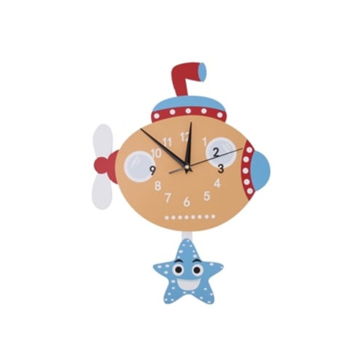 Ceas decorativ modern pentru copii, design cartoon, set