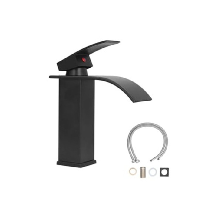 Csaptelep mosogatóhoz, G1/2, hosszú kar, fekete