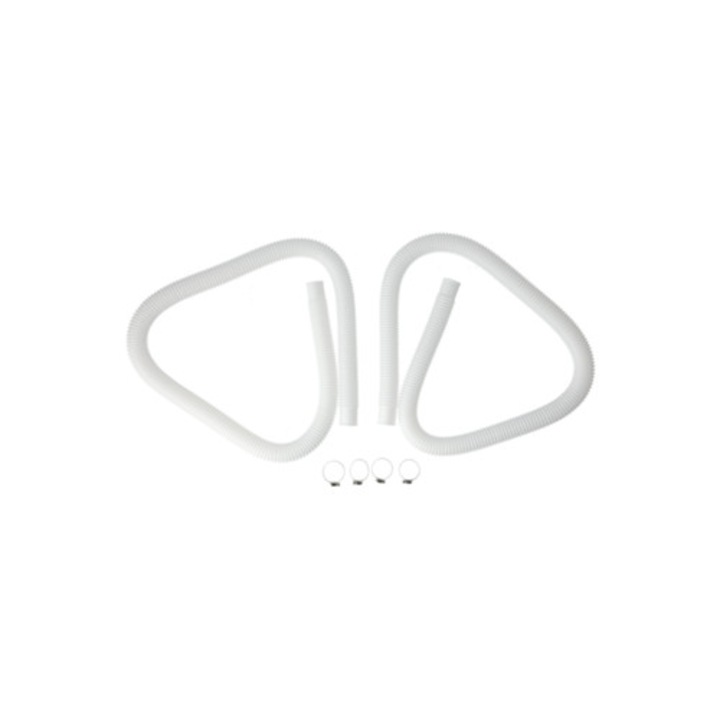 Set 2 bucati furtun elastic inlocuibil pentru pompa de piscina anti-scurgere, cu catarama fixa