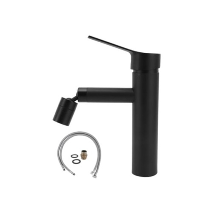 Санитарен кран G1/2", неръждаема стомана 304, за мивка, топла и студена вода