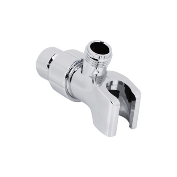 Suport pentru cada de dus argintie, accesoriu pentru baie