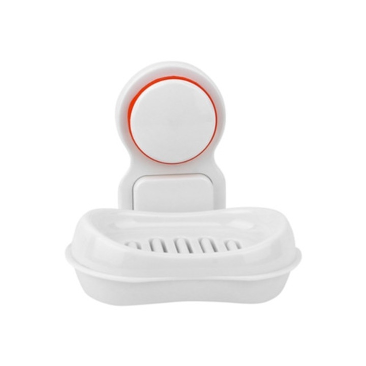 Suport pentru sapun cu ventuza, organizator de baie cu doua niveluri, multicolor