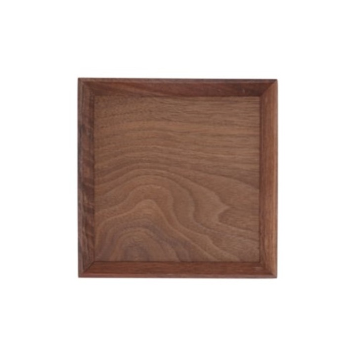 Tava servire din nuc negru, simpla si eleganta, pentru ceai, fructe, branza, vin, 30x20cm