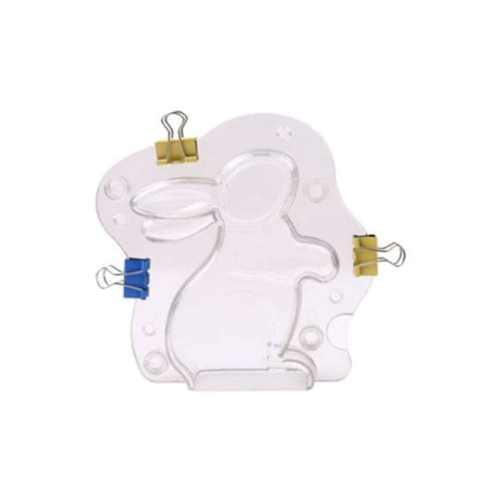 Forma prajituri 3D Iepuras de Paste, non-aderenta, pentru ciocolata, tort, jeleu