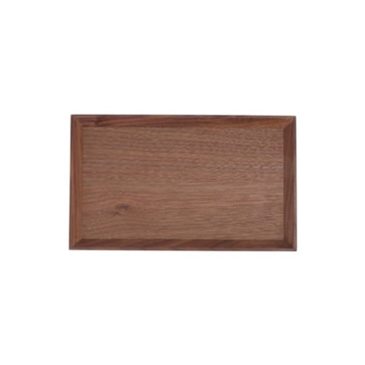 Tava servire din nuc negru, simpla si eleganta, pentru ceai, fructe, branza, vin, 30x20cm