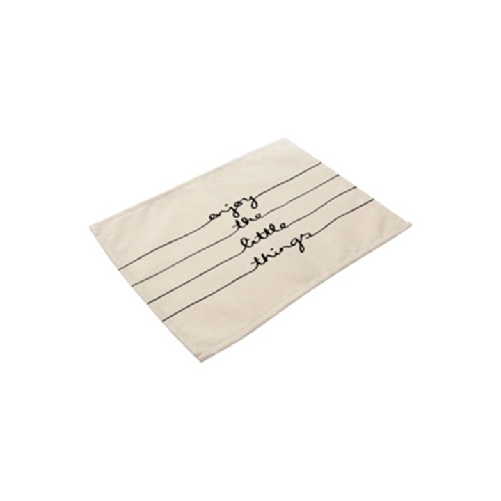 Pamut és vászon takaró, absztrakt geometriai fekete-fehér mintával, 70x100cm