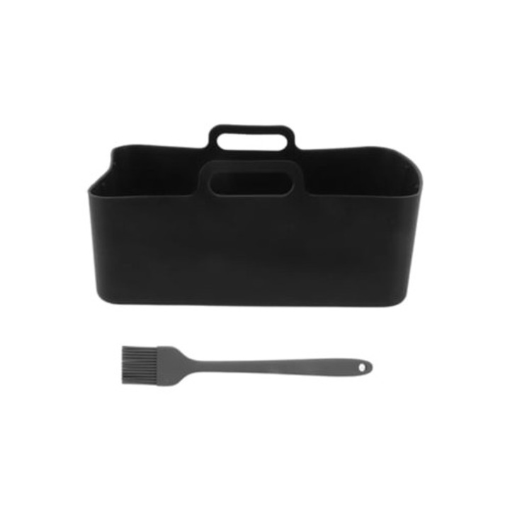 Panou din silicon reutilizabil pentru friteuza cu aer, set cu pensula, multicolor