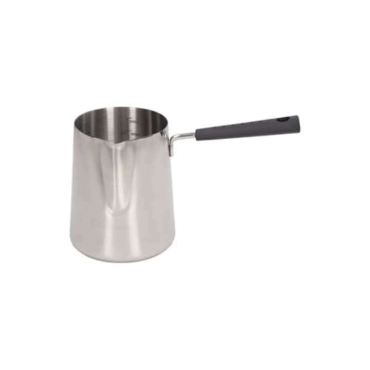 Spumant de lapte din otel inoxidabil 201, design stralucitor, maner lung, usor de curatat, pentru bucatarie acasa