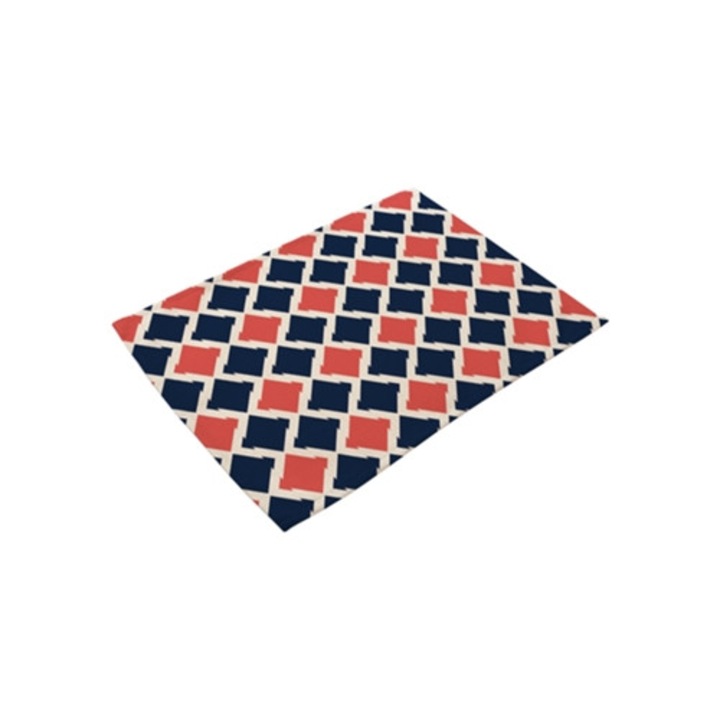 Babapléd pamutból és vászonból, finom geometrikus mintával, környezetbarát, 70x100cm