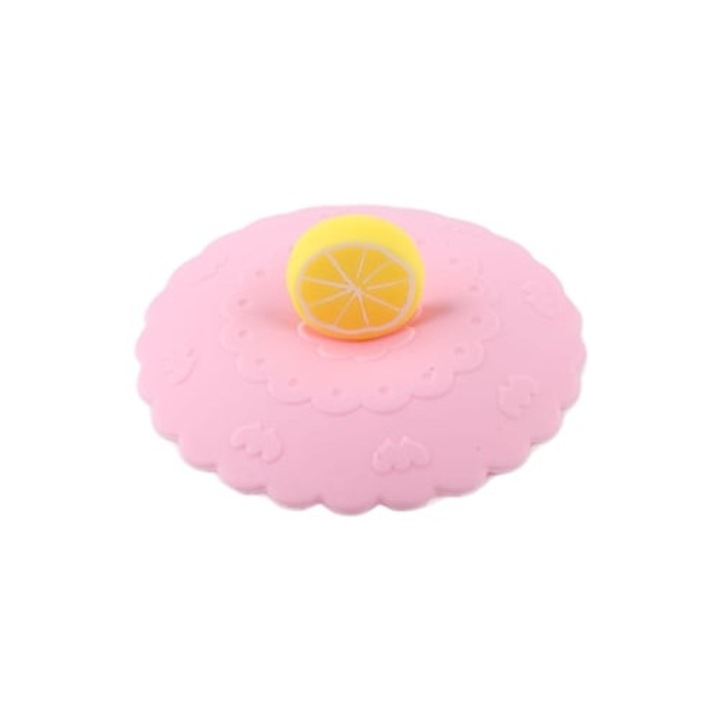 Capac de silicon rezistent la caldura pentru cana, design lamaie