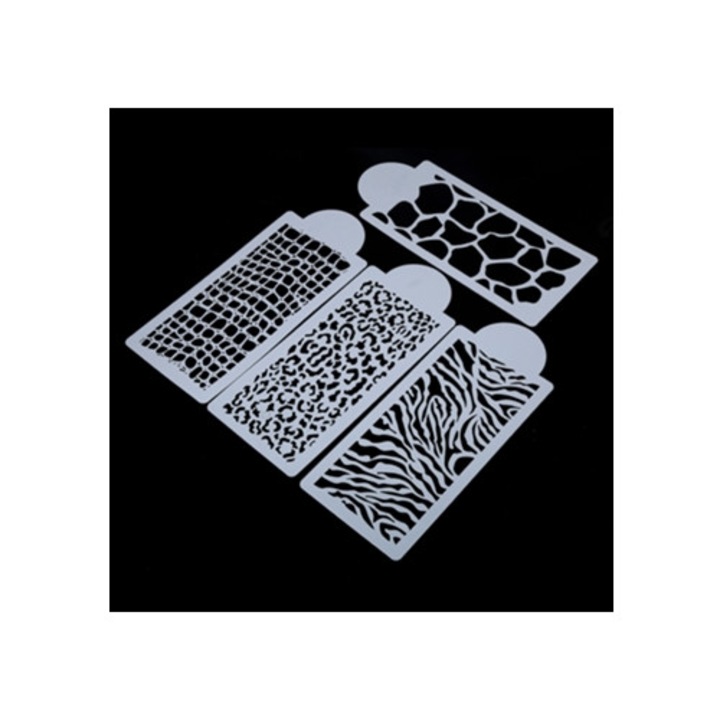 Set de 4 forme prajituri reutilizabile pentru decorarea torturilor de nunta si fondant