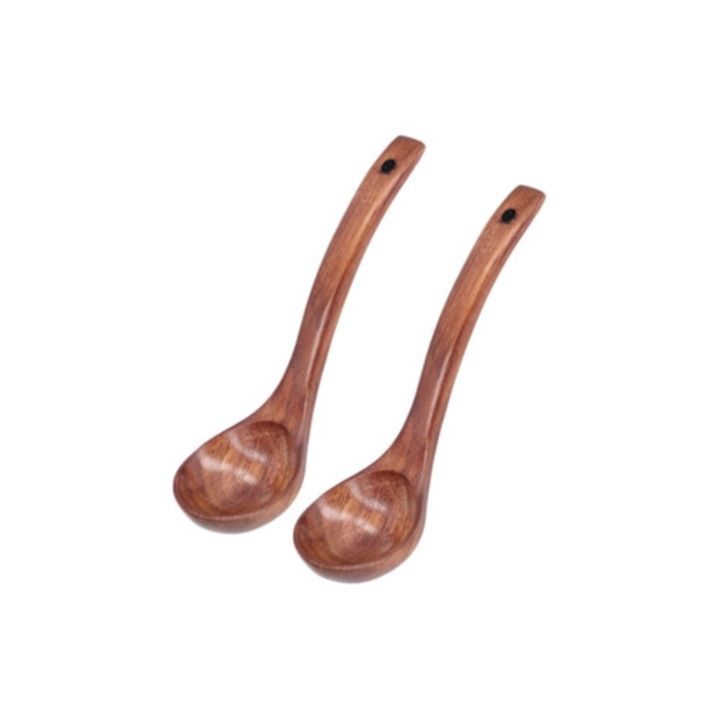 Set 2 linguri din lemn, stil modern, material natural