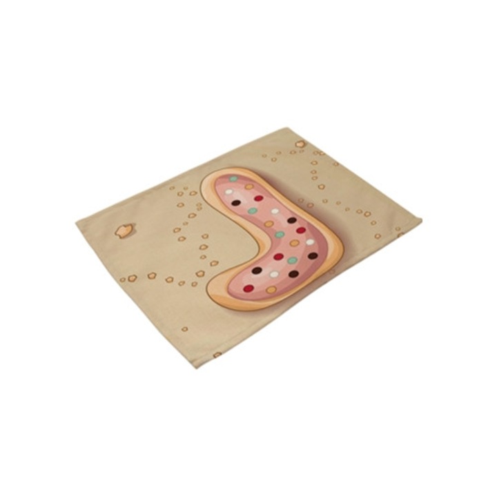 Pamut és vászon bejárati szőnyeg, egyedi design, 40x60cm