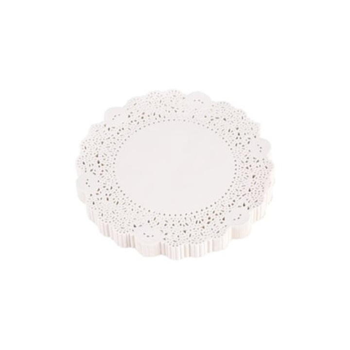 Set de 180 discuri rotunde din hartie de 4.5 inch pentru decorarea torturilor si petrecerilor