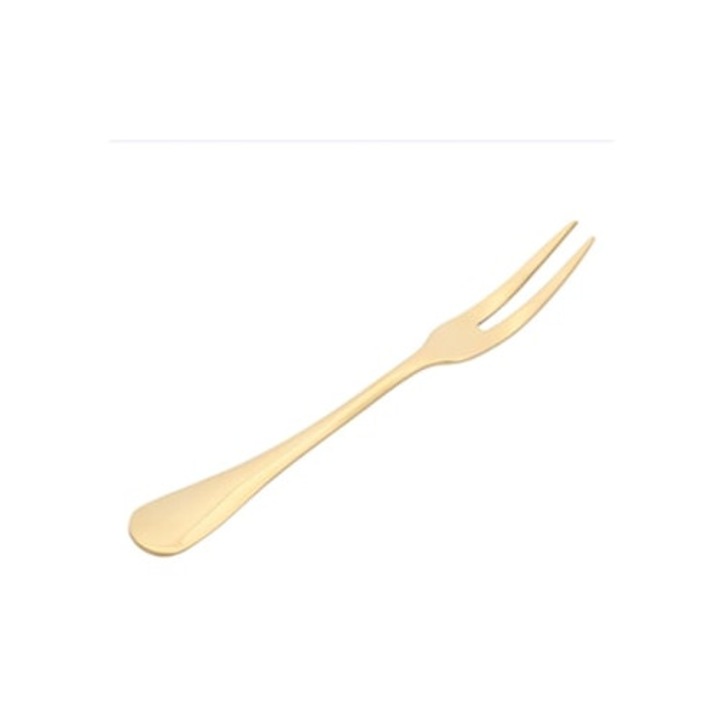 7 darabos arany rozsdamentes acél gyümölcs-, sütemény- és desszertvilla készlet