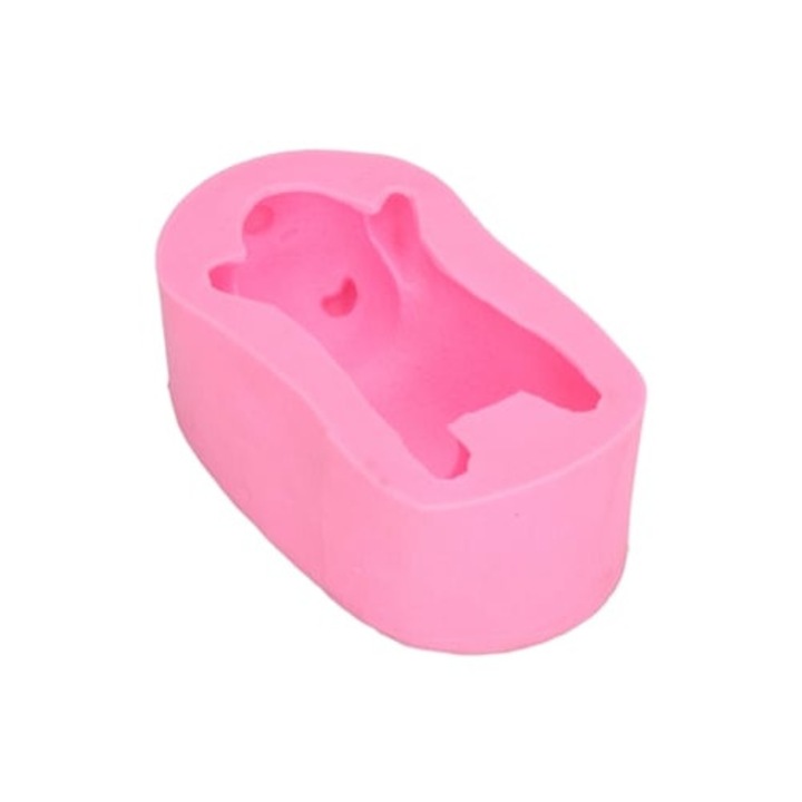 Forma prajituri din silicon, model ursulet, flexibila, rezistenta la caldura, 10x10cm