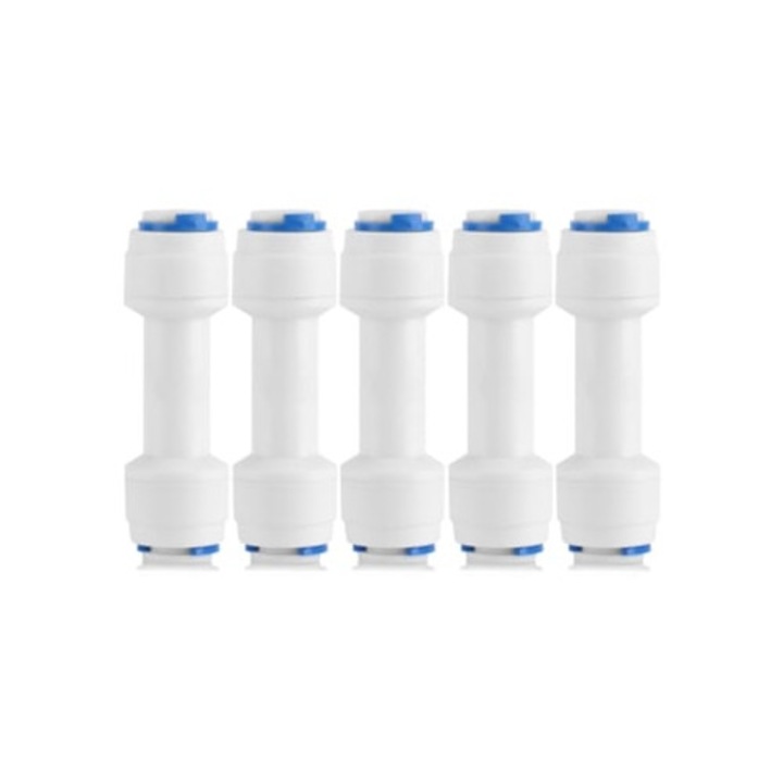 1/4" visszacsapó szelep fordított ozmózis víztisztító rendszerhez, 5 darabos készlet, kék