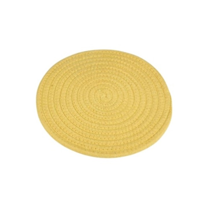 Kézzel szőtt babatakaró, pamut, sárga, 24cm