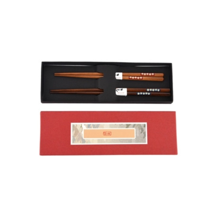 2 pár újrafelhasználható fa pálcika készlet, Sakura, otthonra, szállodába, esküvőre, ajándékba