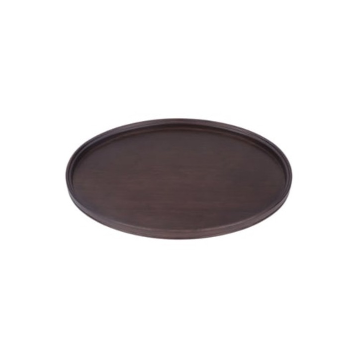 Tava servire rotunda din bambus, maro, multifunctionala