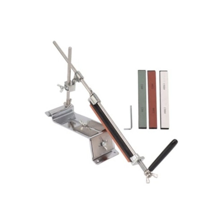 Kit profesional de ascutit cutite din inox, 4 pietre de ascutit