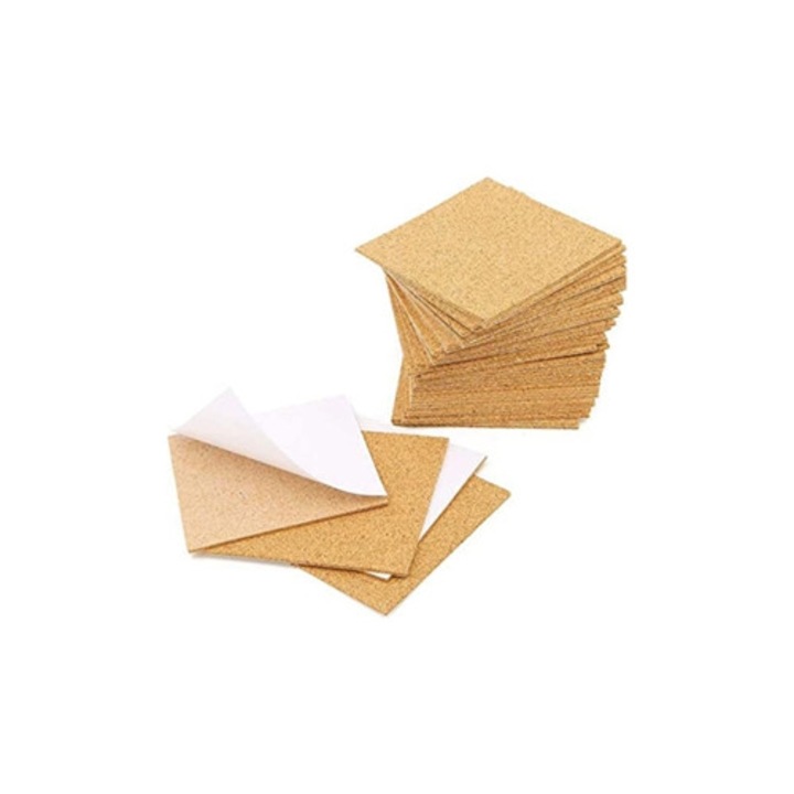 100 db öntapadós parafa poháralátét készlet, 4x4 hüvelyk