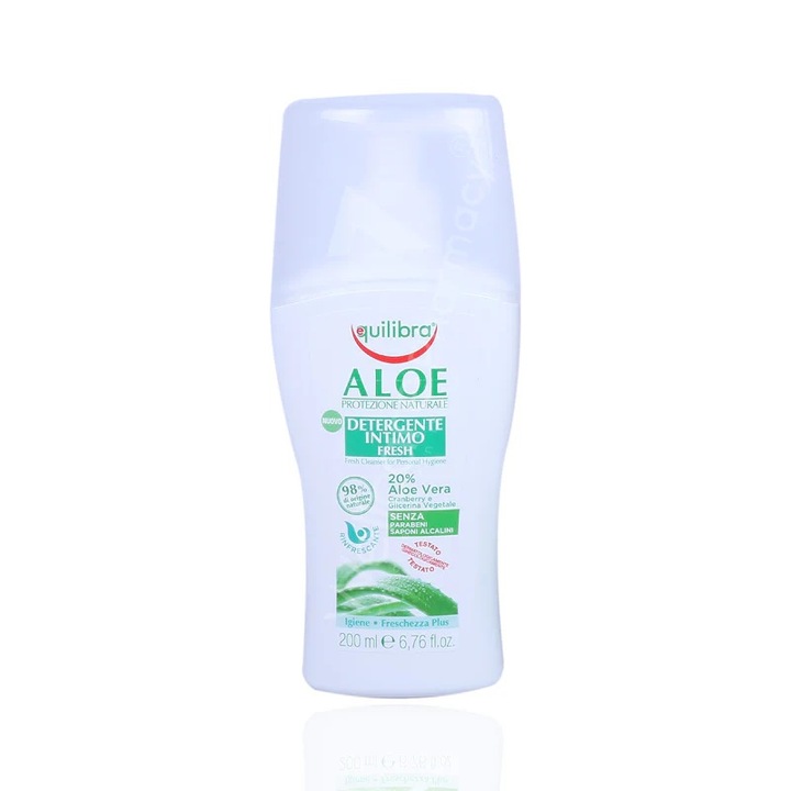Solutie de Curatare Pentru Igiena Intima, Gel Cu Efect De Prospetime, 200 ml, Equilibra