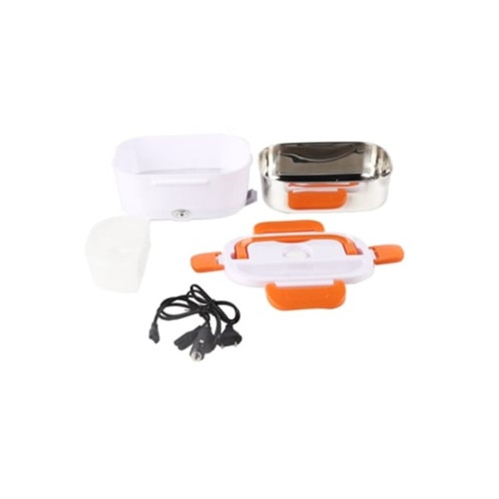 Cutie alimentara electrica 2-in-1, incalzitor de mancare si oala de orez, portabila pentru masina si acasa