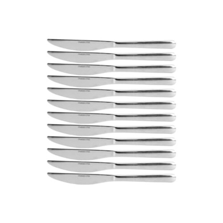 12 részes rozsdamentes acél evőeszközkészlet konyhába, szállodába és étterembe