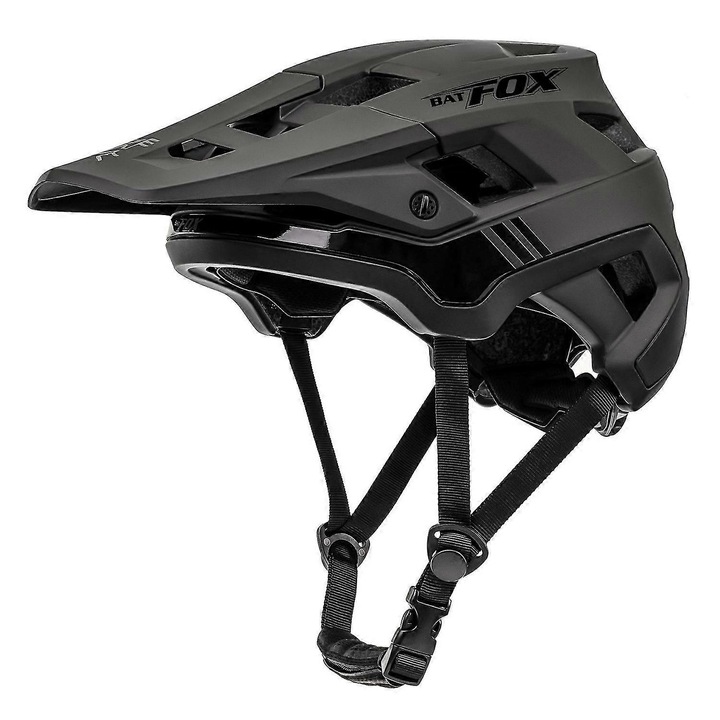 Casca de bicicletă de munte Batfox LA303-105, M/L/XL, 18 ventilații, negru