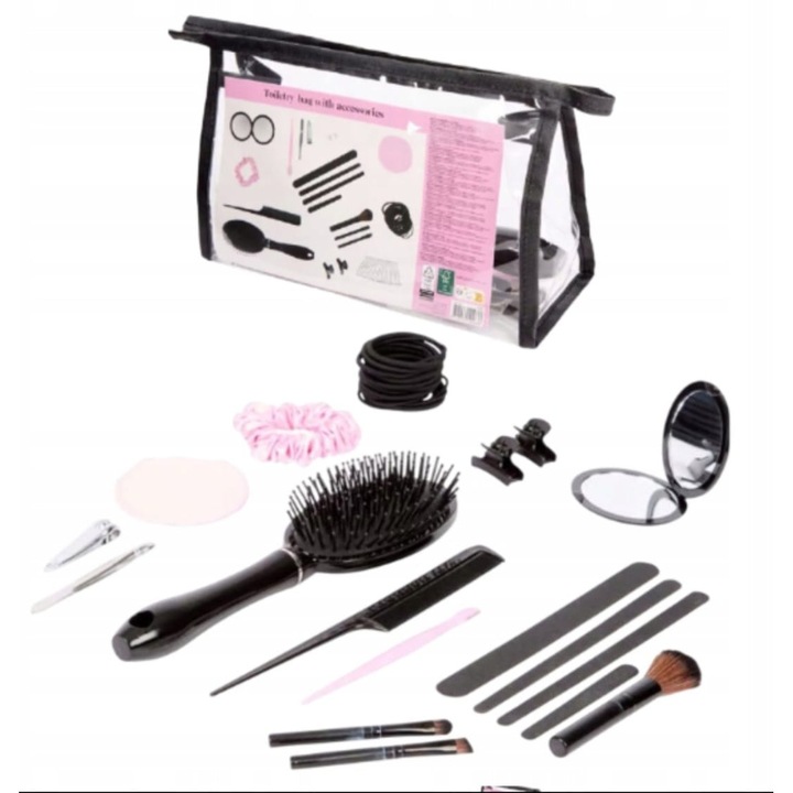 Geanta cosmetice completa pentru ingrijire personala si machiaj – kit multifunctional