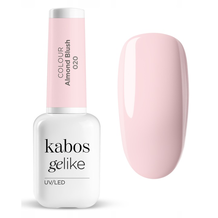 Lac de unghii semipermanent UV/LED, ultra rezistent si stralucitor, Kabos Gelike 020 Almond Blush, 8ml